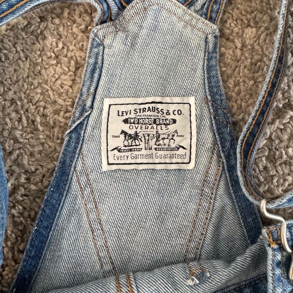 Levi's Blue Denim Overalls - Picture 3 of 5